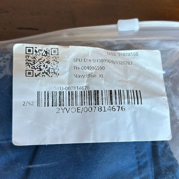 Hawaiian shirts Vacation is a state of minds navy blue XL size NWT - Picture 5 of 5